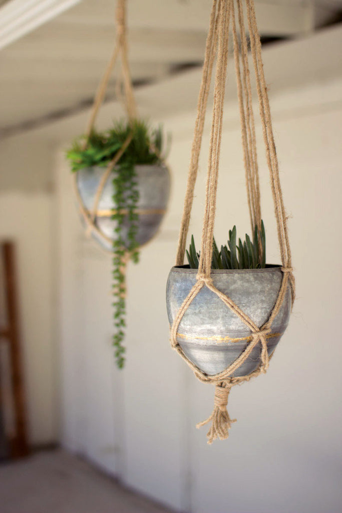 Planters with jute rope, set of 2 - The Nifty Decor