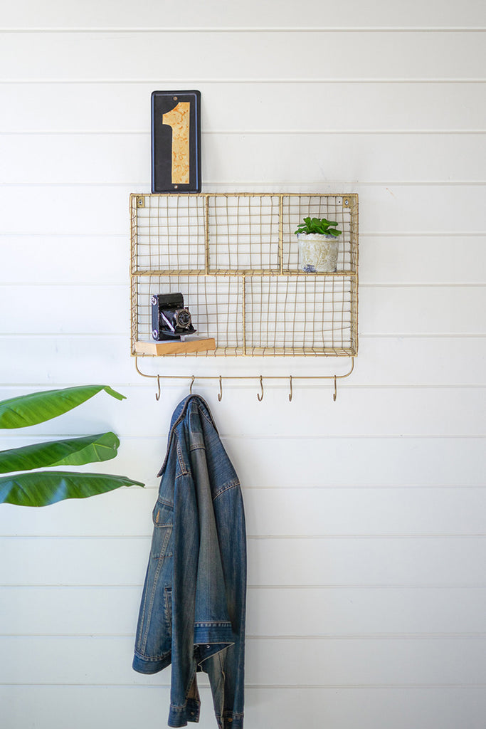 Five cubbie wall shelf - The Nifty Decor