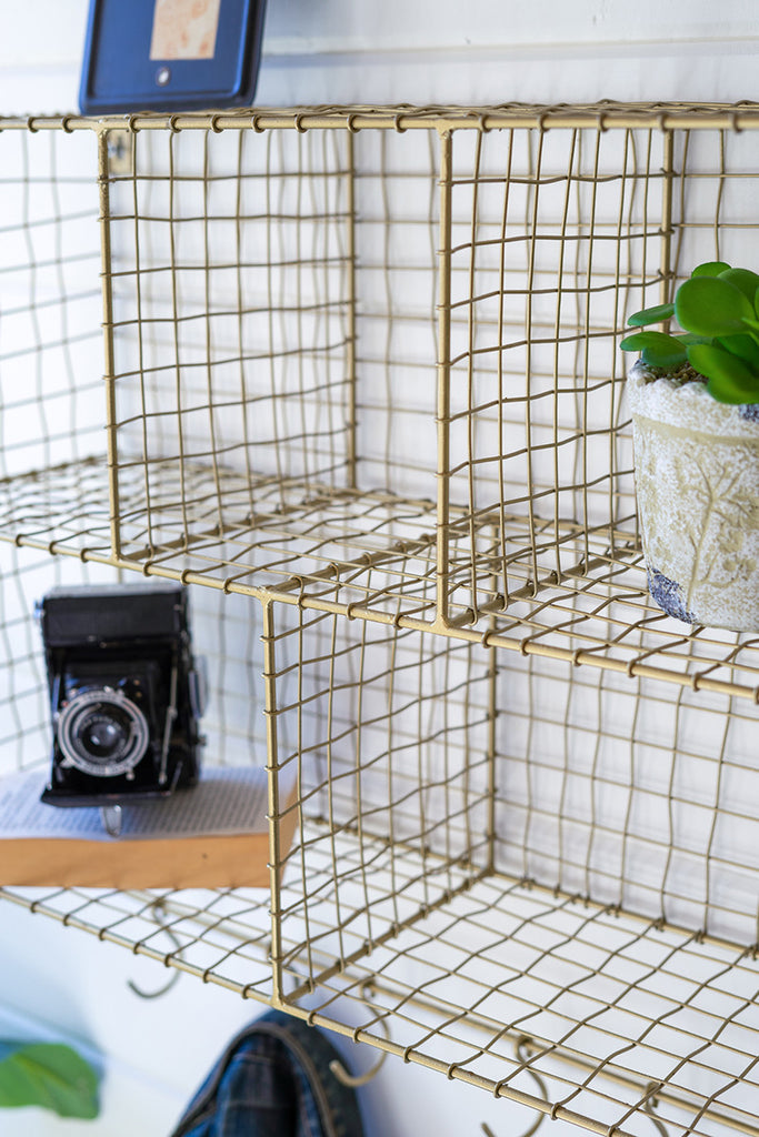 Five cubbie wall shelf - The Nifty Decor