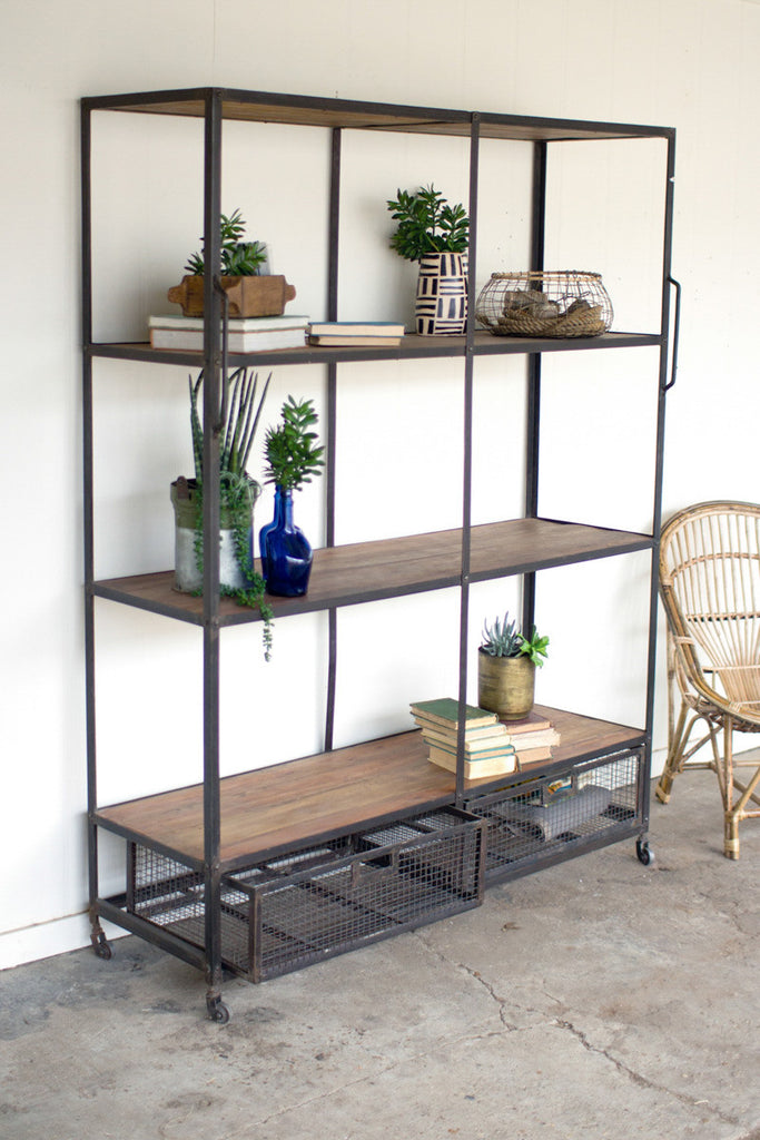 Shelf with wire drawers - The Nifty Decor