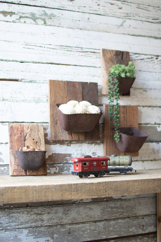 Four repurposed wall planters - The Nifty Decor