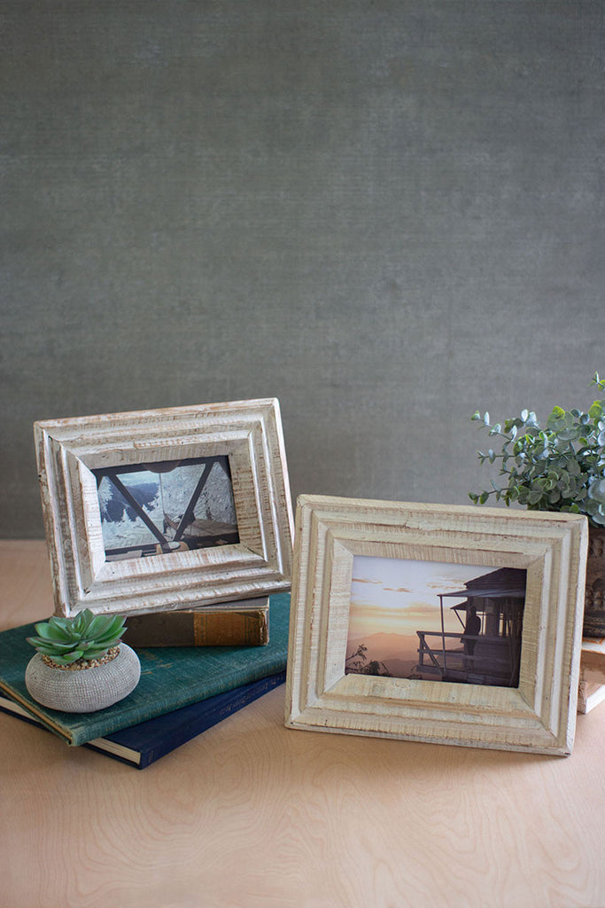 White wash photo frames, set of 2 - The Nifty Decor