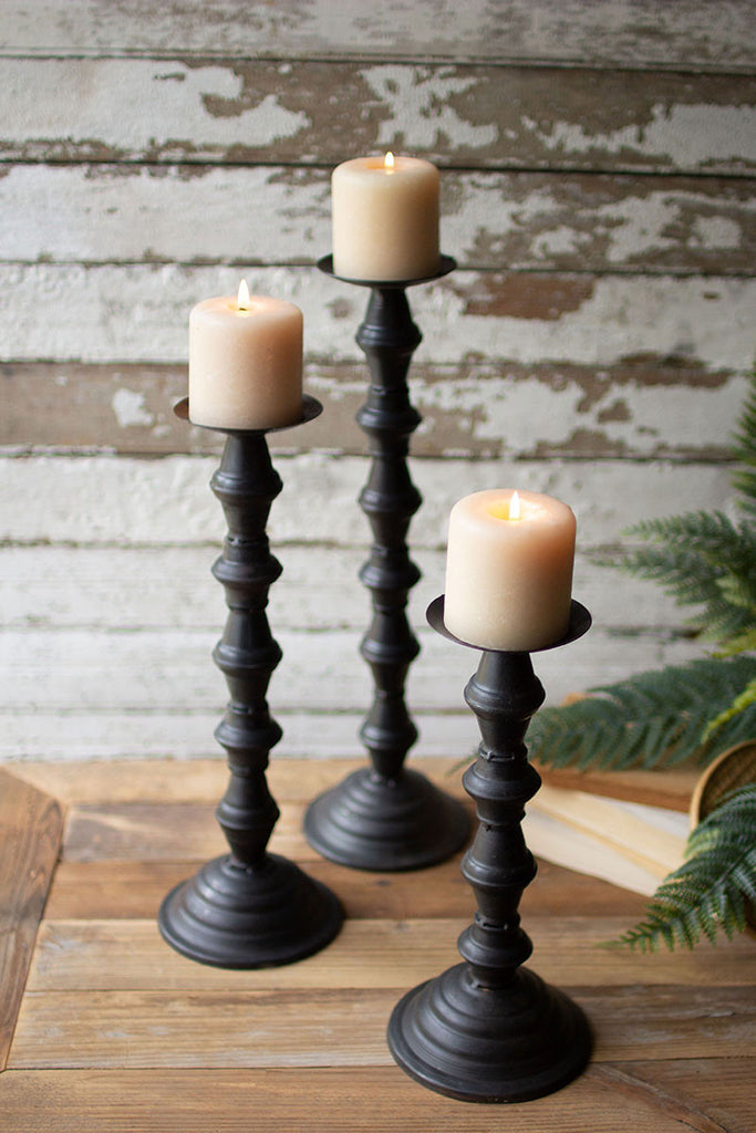 Metal candle towers, set of 3 - The Nifty Decor