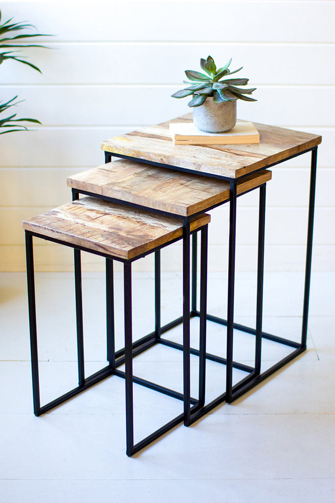 Nesting square tables, set of 3 - The Nifty Decor