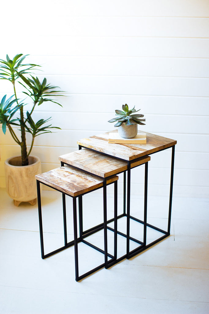 Nesting square tables, set of 3 - The Nifty Decor
