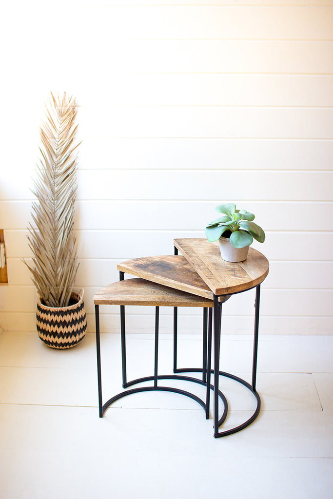 Nesting demi-lune tables, set of 3 - The Nifty Decor