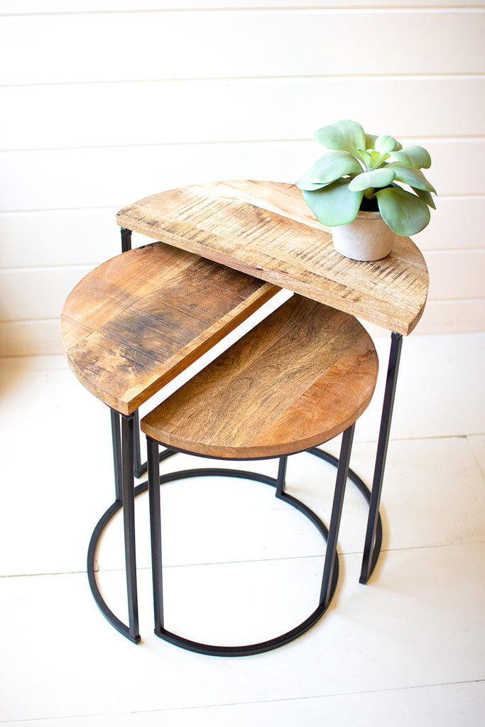 Nesting demi-lune tables, set of 3 - The Nifty Decor