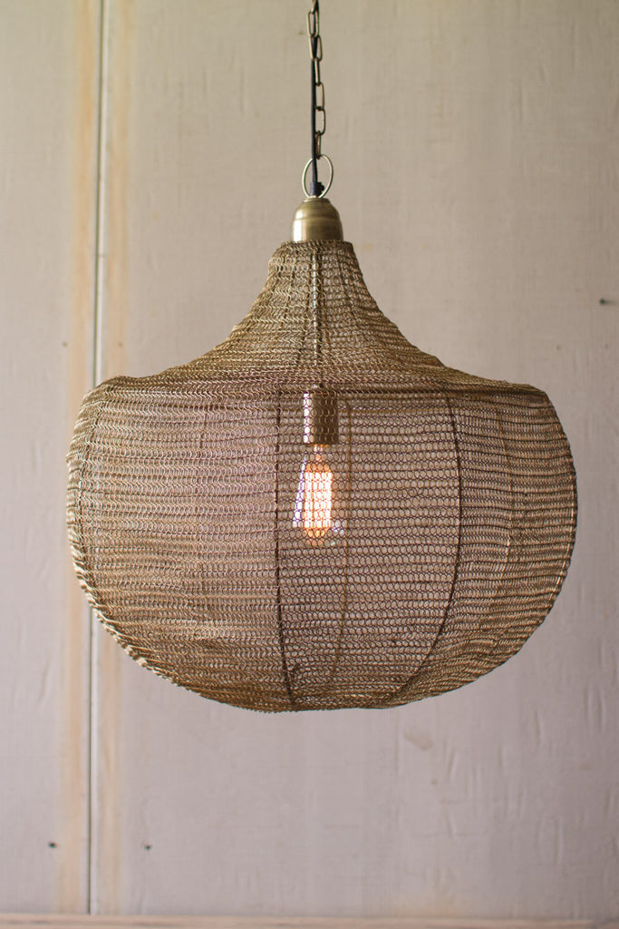 Wire weave pendant ceiling light. - The Nifty Decor