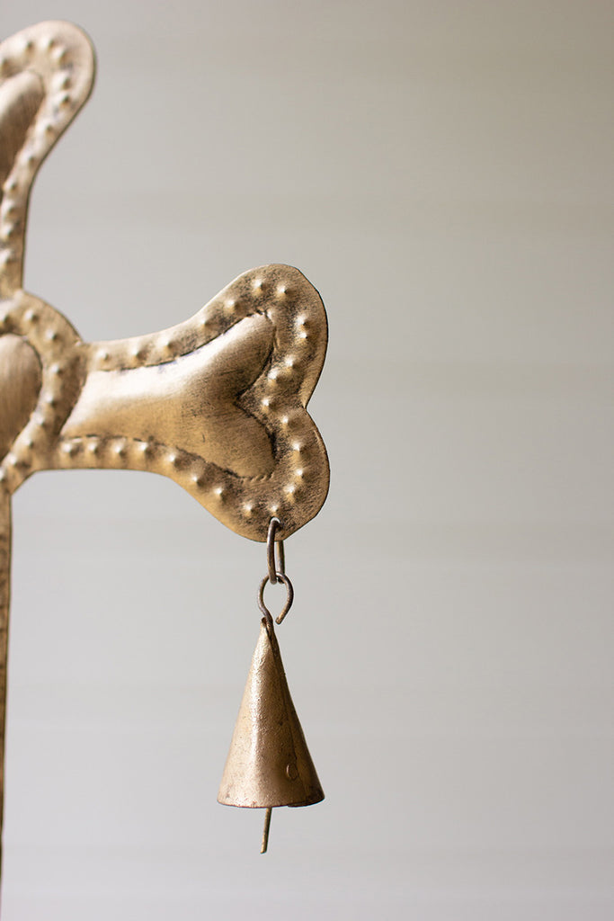 Antique brass cross door hanger - The Nifty Decor