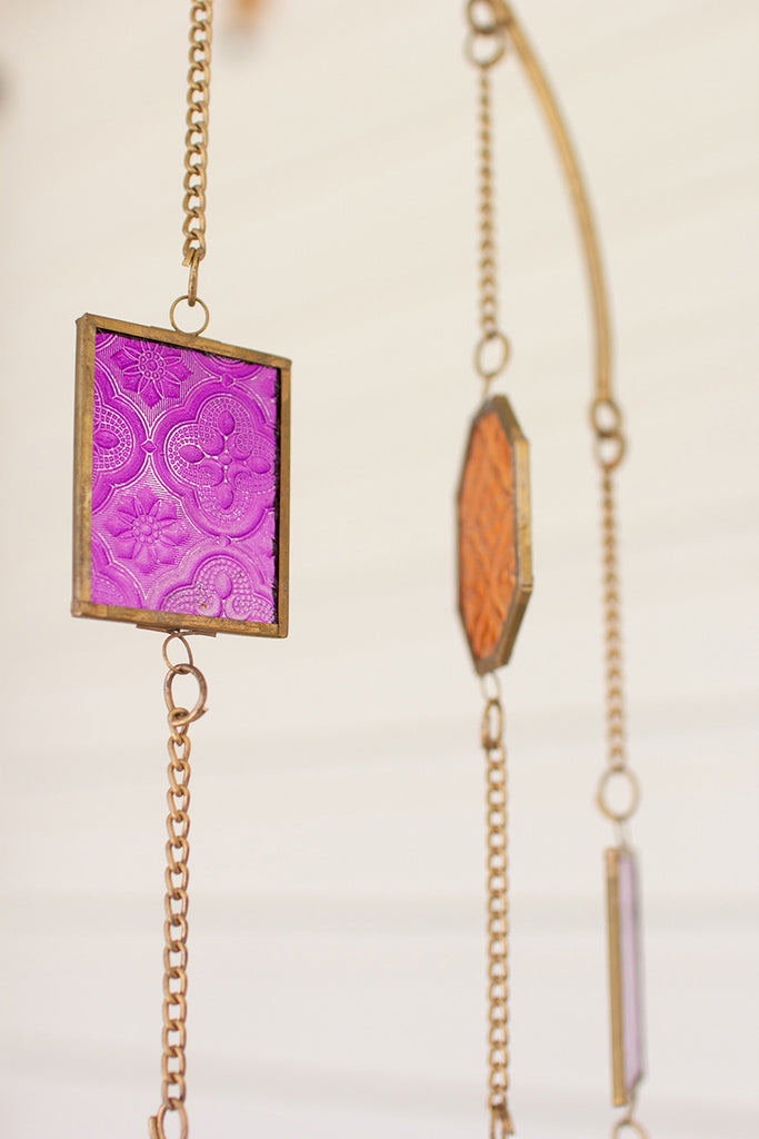 Colored glass wind chime - The Nifty Decor