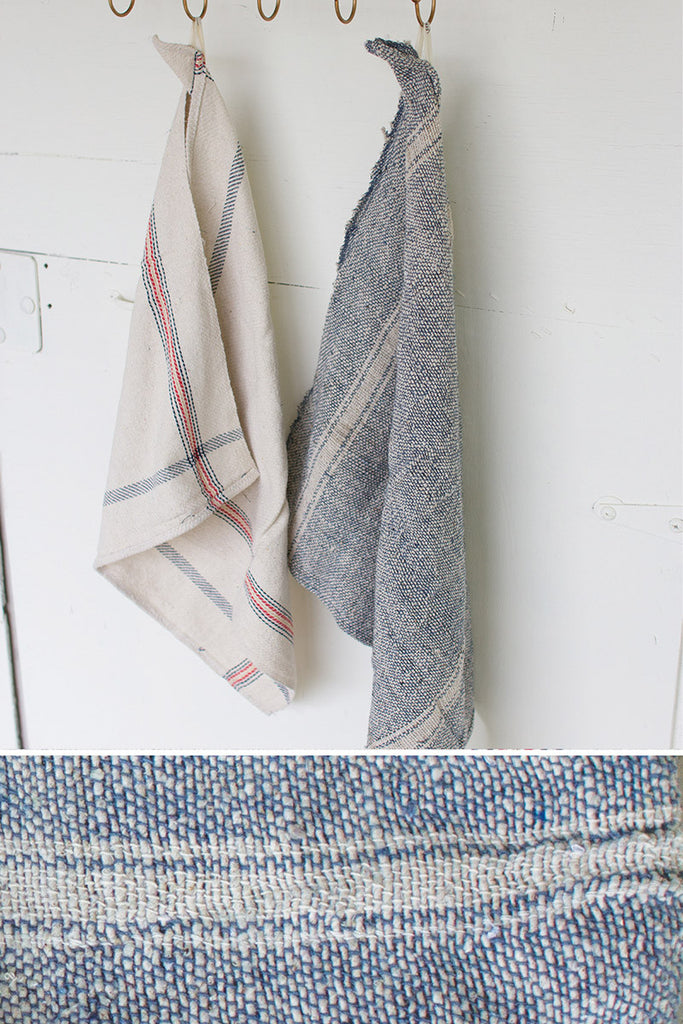 Tricolor cotton utility towels, set of 6 - The Nifty Decor