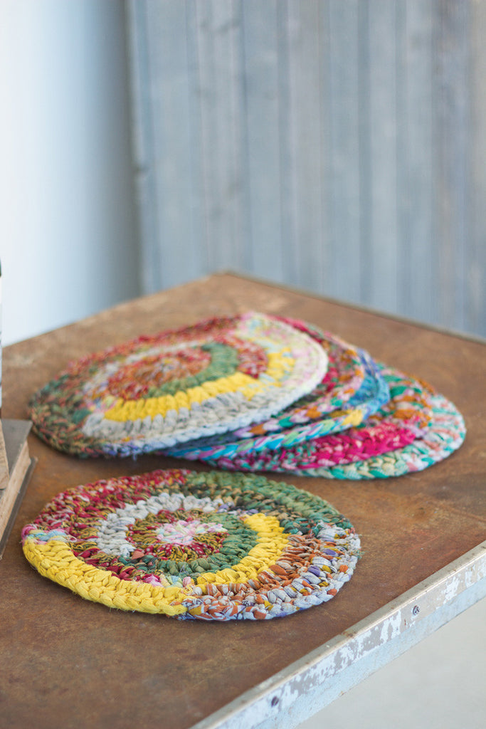 Kantha placemats, set of 6 - The Nifty Decor