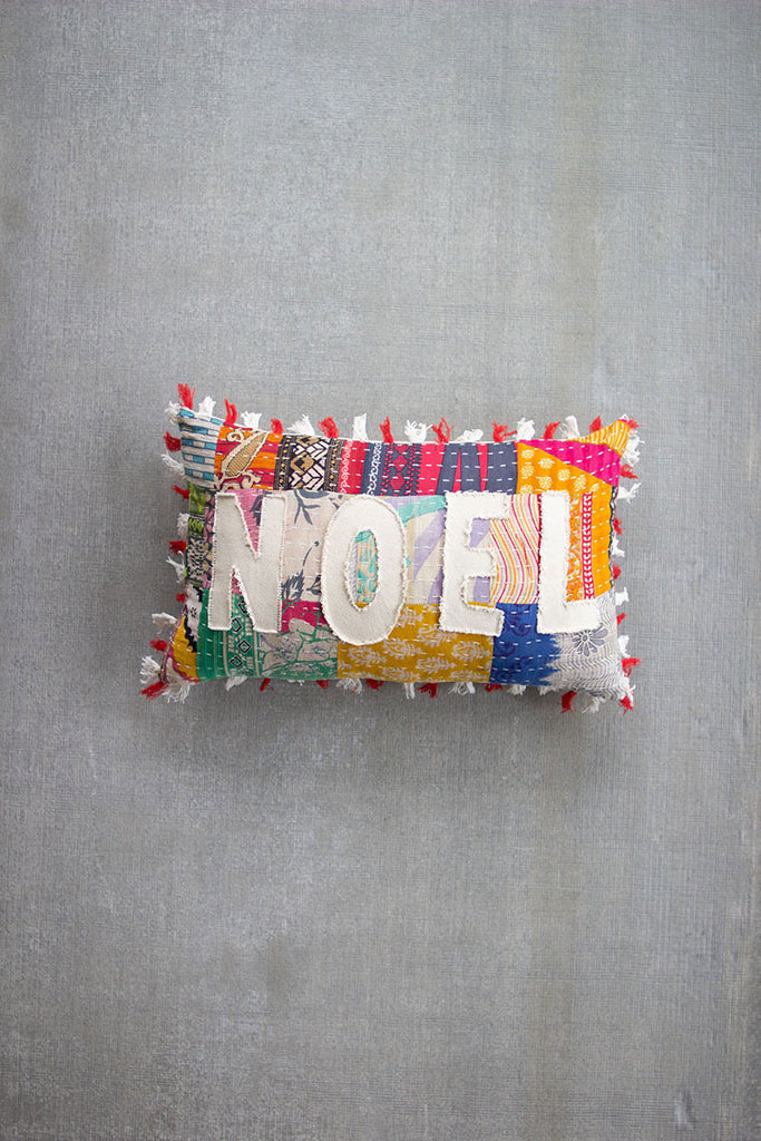 Kantha noel pillow - The Nifty Decor