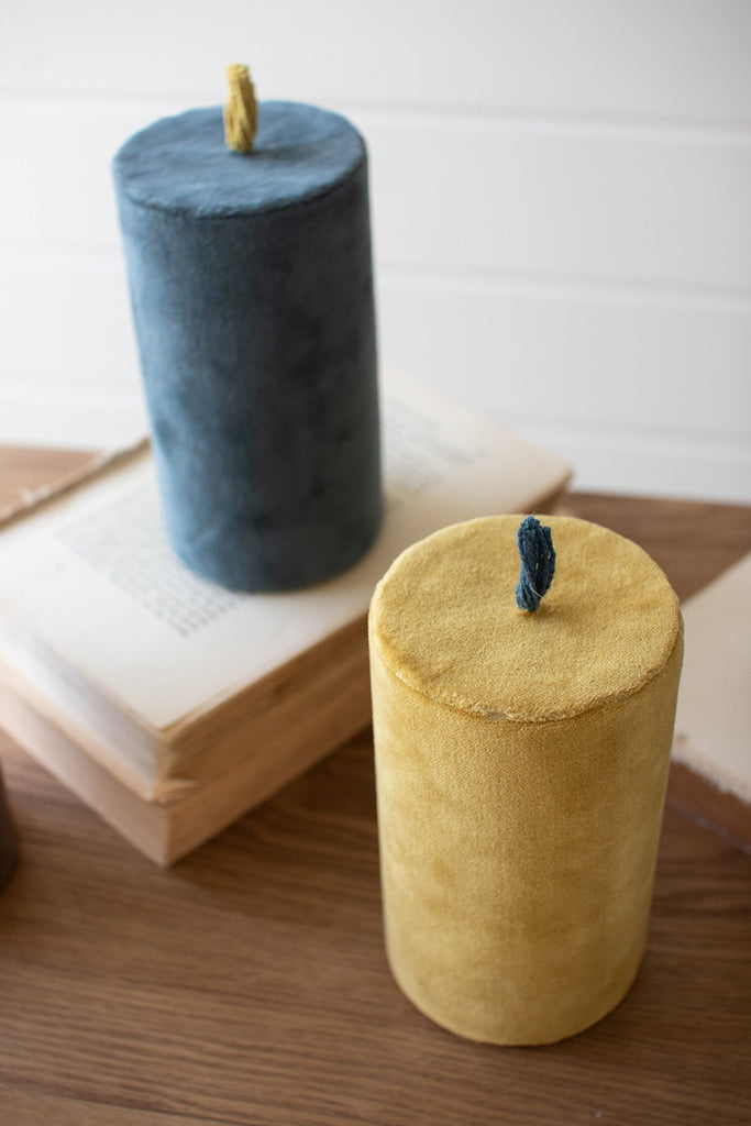 Set of 4 velvet faux candles - The Nifty Decor
