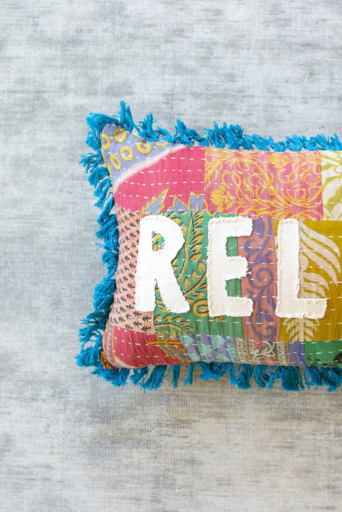 Relax kantha pillow - The Nifty Decor