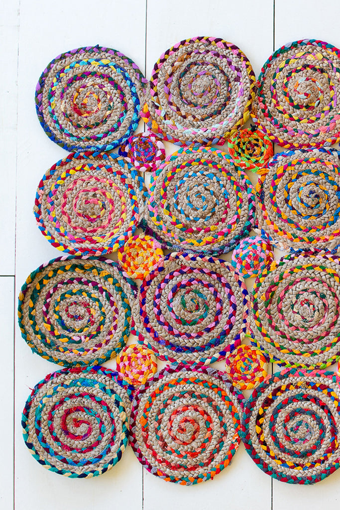 Multi color braided rug - The Nifty Decor