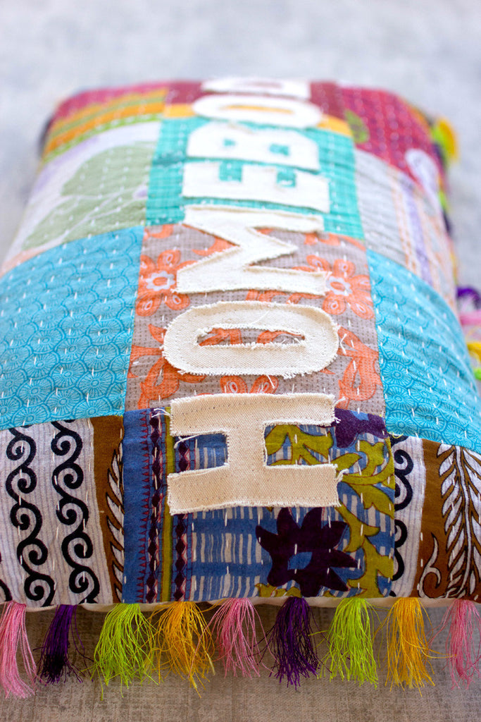 Homebody kantha pillow - Bombay Mercantile
