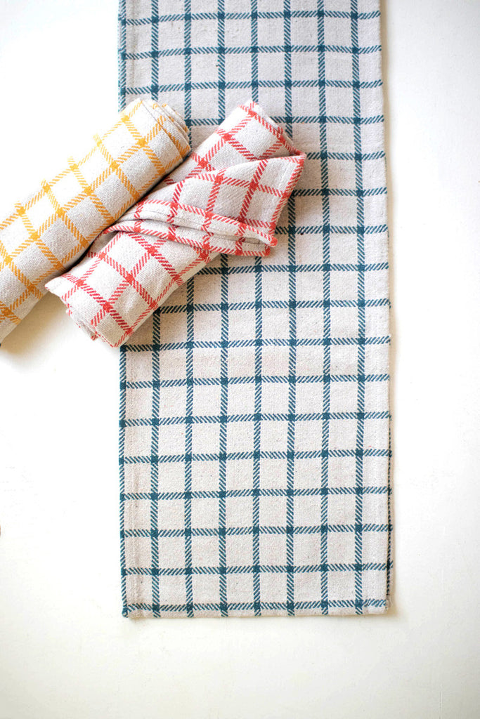 Set of 3 gingham table runners - Bombay Mercantile