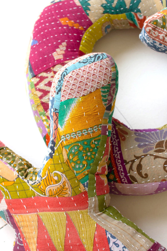 XO kantha pillows - Bombay Mercantile