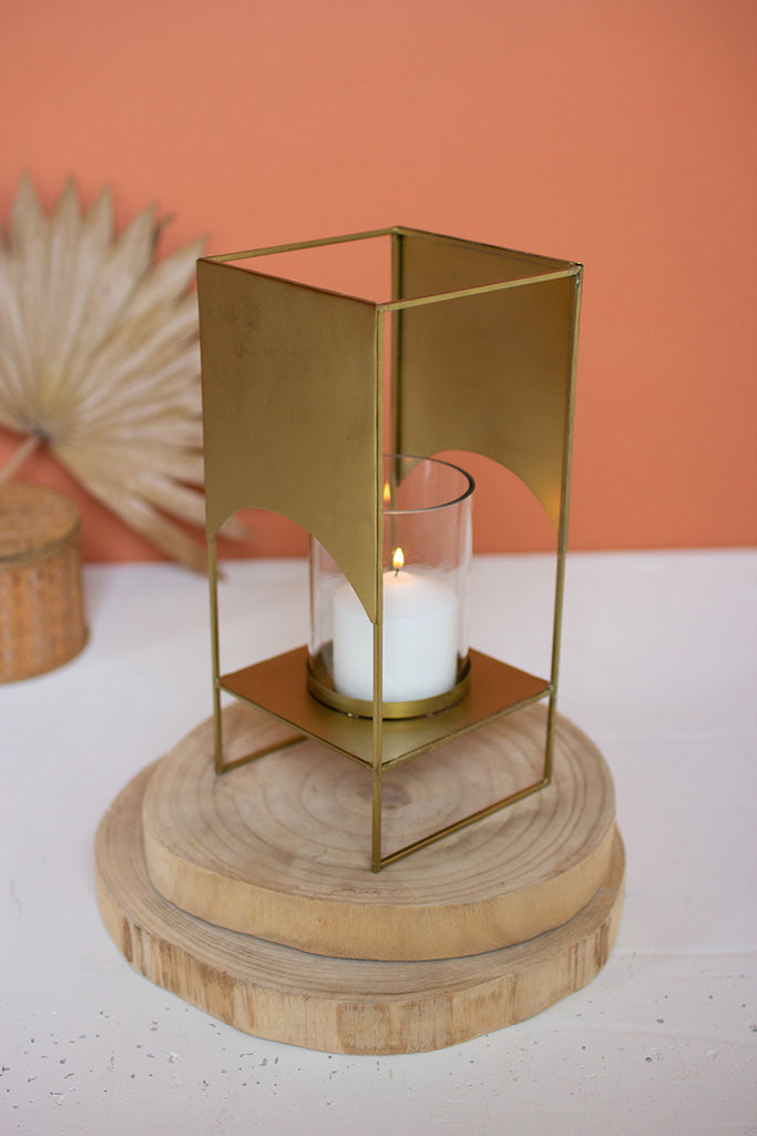 Hurricane with brass metal stand - The Nifty Decor