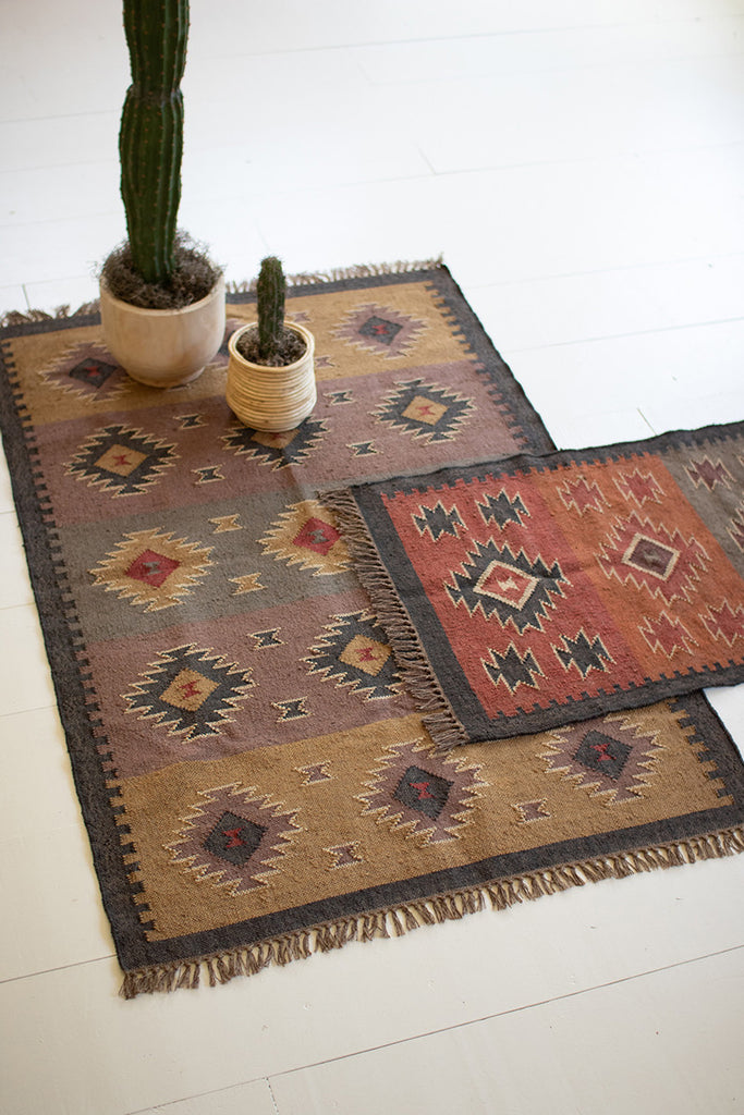Wool & jute kilim runner - The Nifty Decor