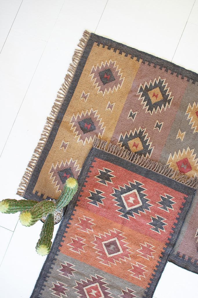 Wool & jute kilim runner - The Nifty Decor