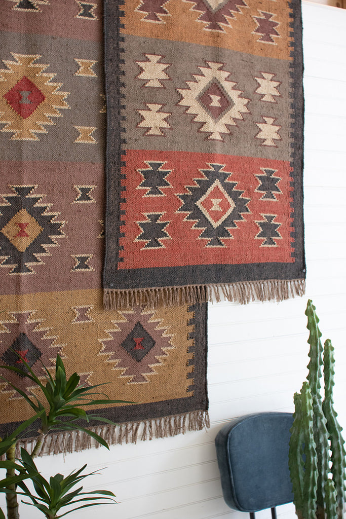 Wool & jute kilim runner - The Nifty Decor