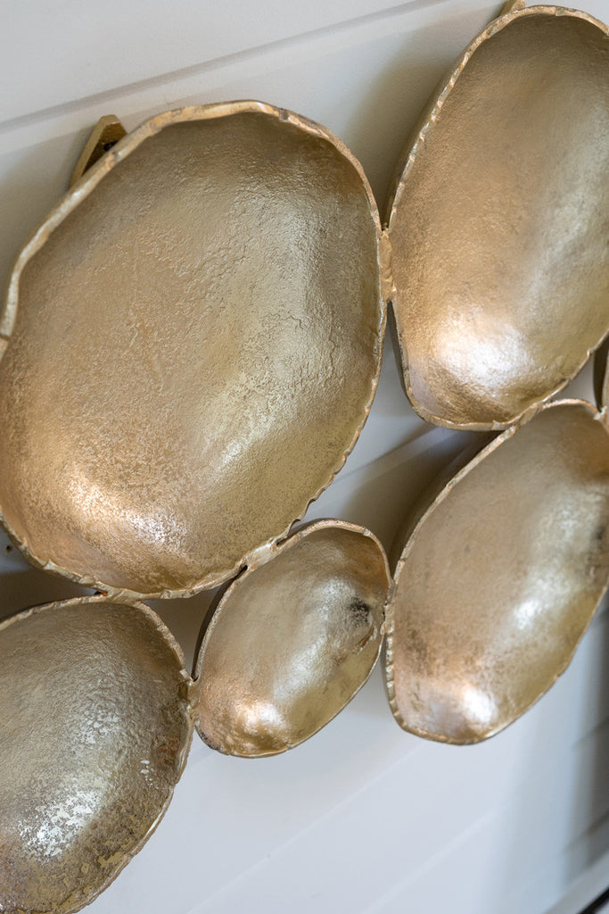 Antique brass finish aluminum wall art - Bombay Mercantile