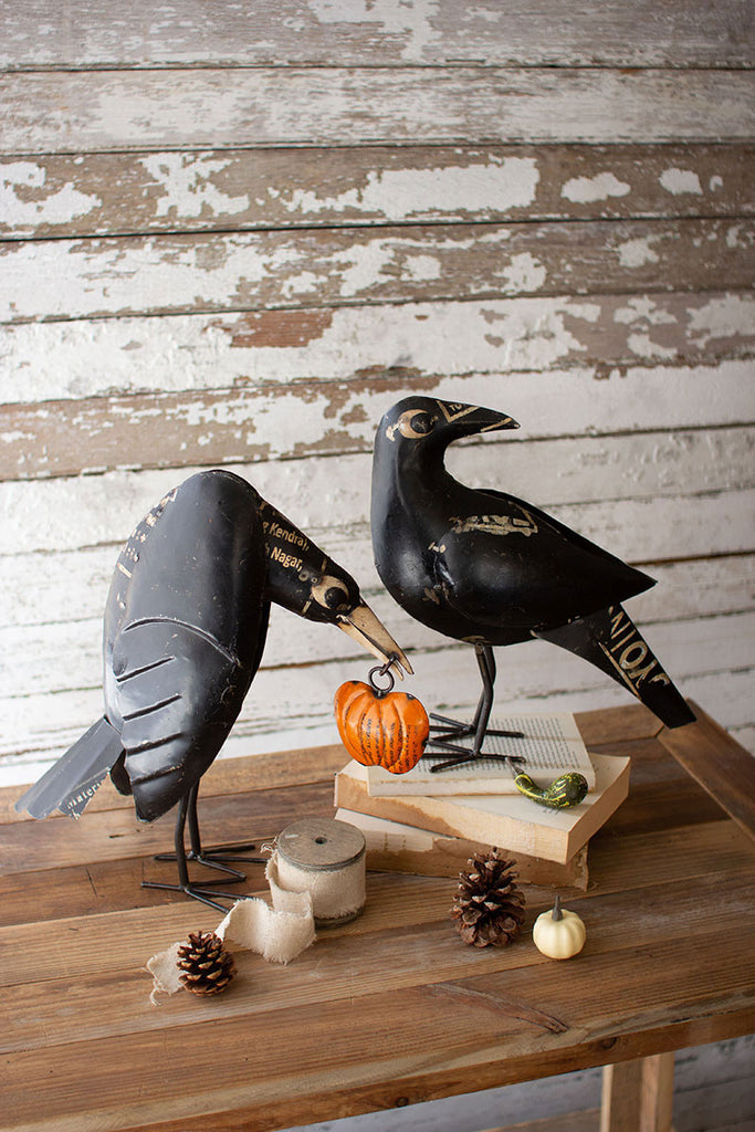 Recycled iron crows set of 2 - The Nifty Decor