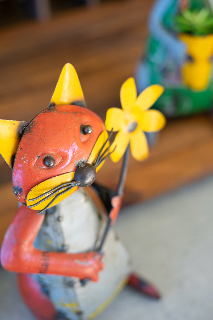 Recycled iron cats pot, set of 2 - The Nifty Decor