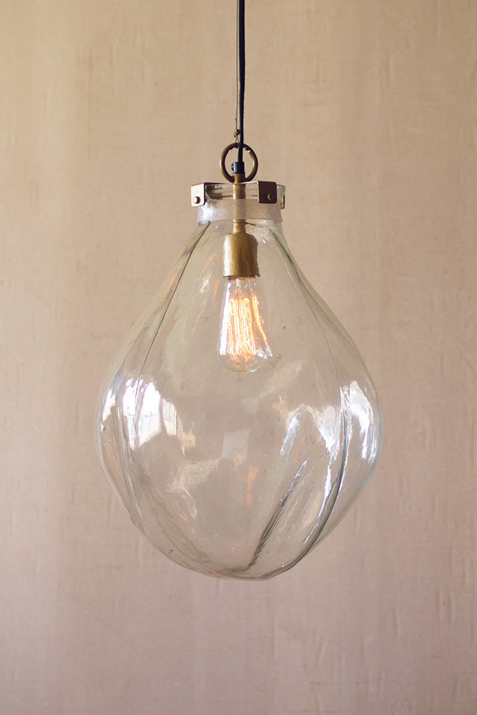 Glass teardrop pendant light - The Nifty Decor