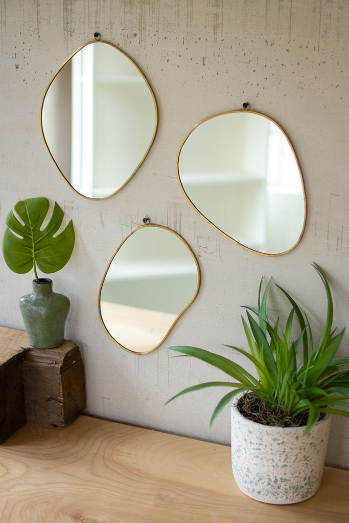 Organic shaped mirrors, set of 3 - The Nifty Decor
