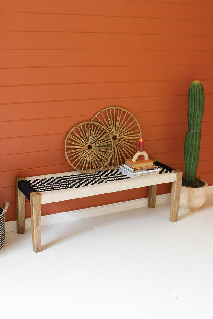 Mango wood bench - The Nifty Decor