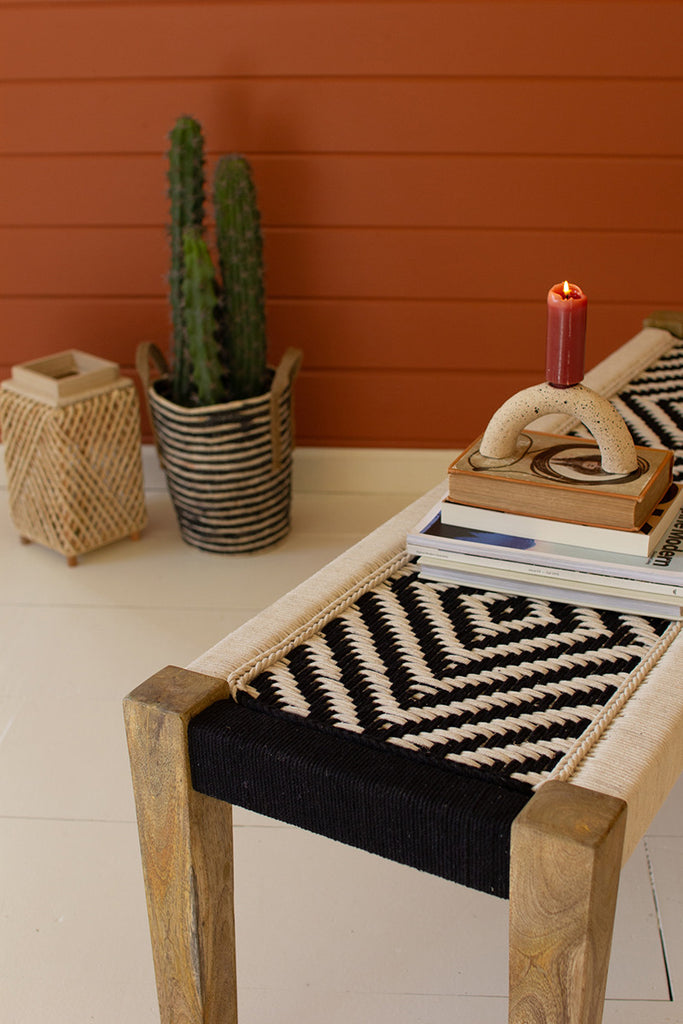 Mango wood bench - The Nifty Decor
