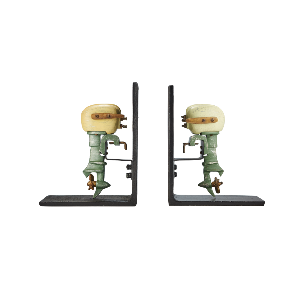 OUTBOARD MOTOR BOOKENDS - The Nifty Decor