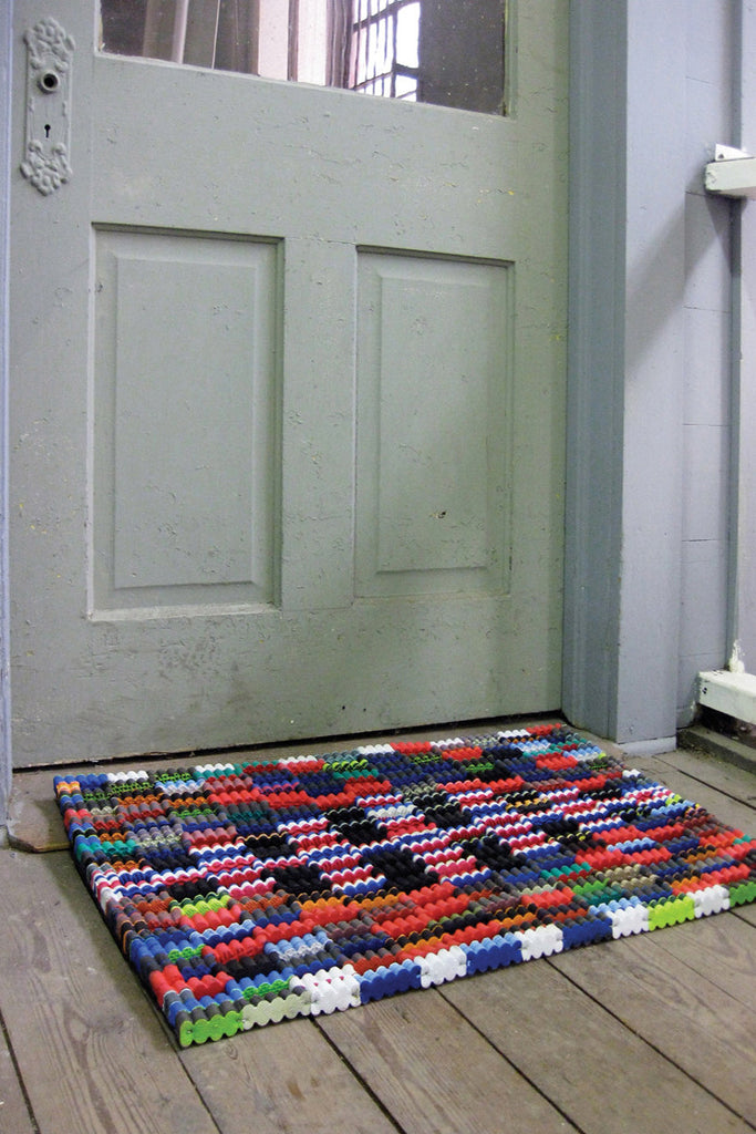 Recycled flipflop doormat - The Nifty Decor