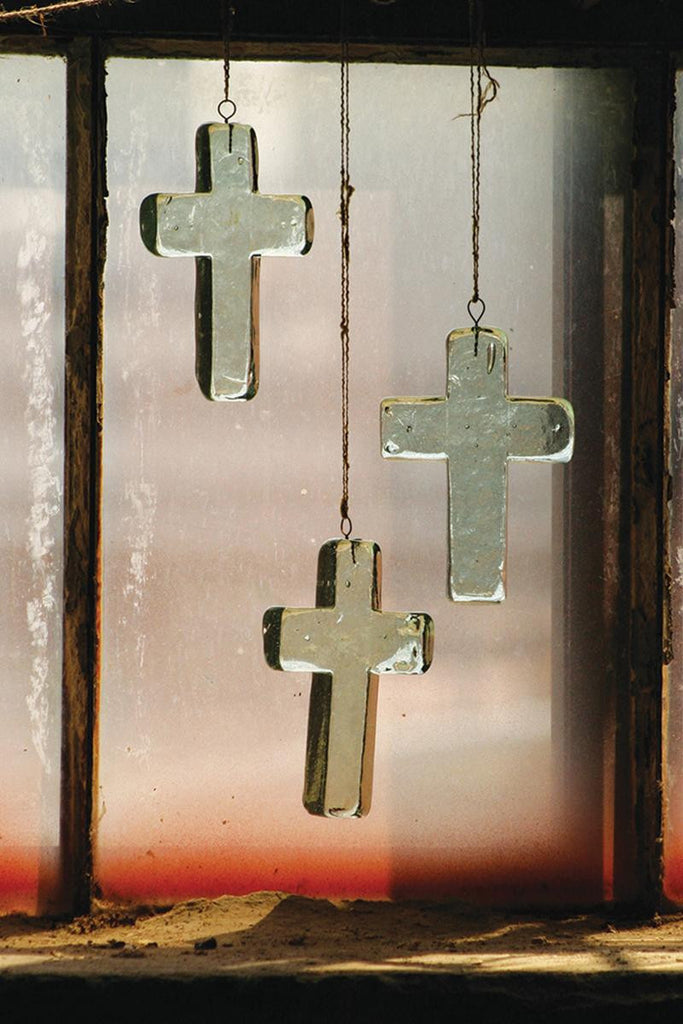 Glass cross suncatcher - The Nifty Decor