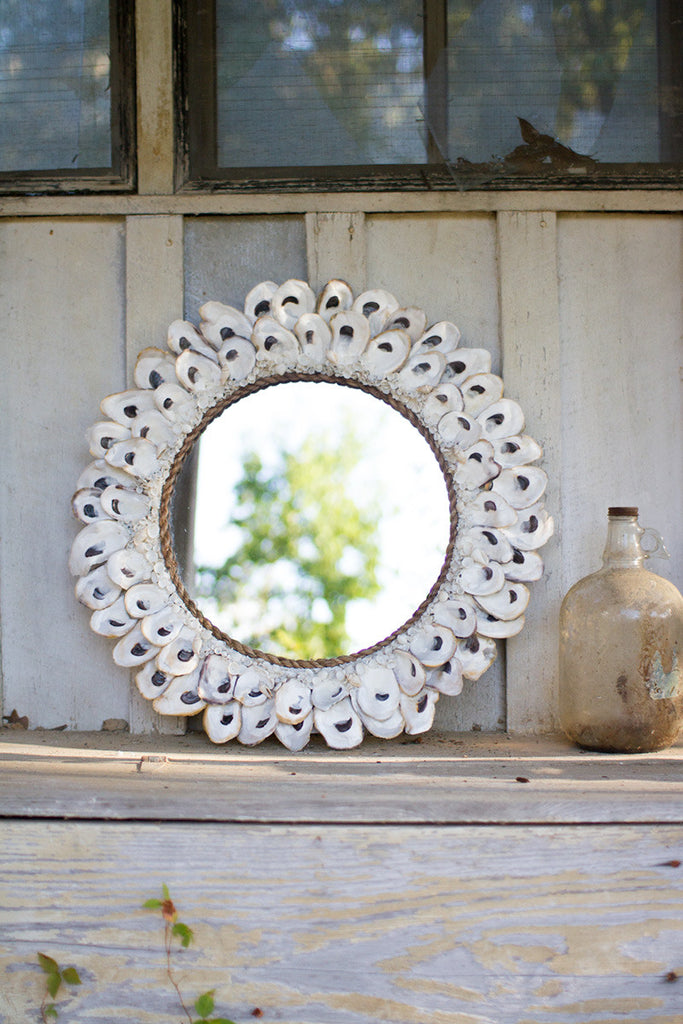 Oyster shell mirror - The Nifty Decor