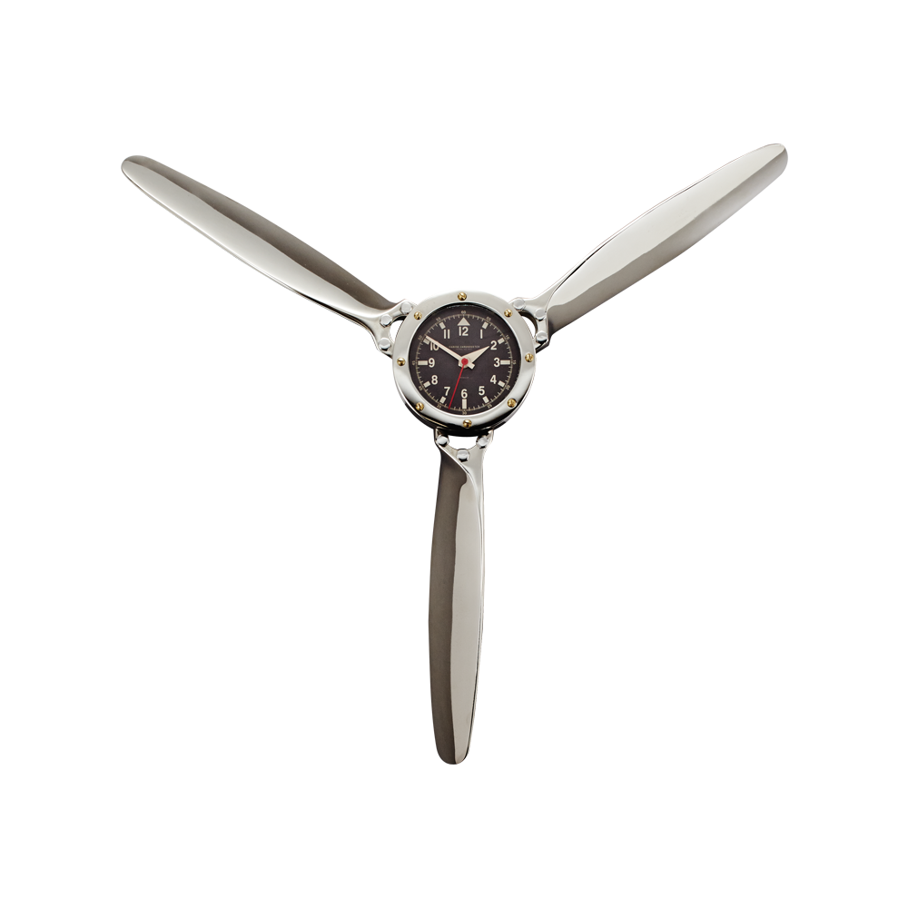 PROPELLER WALL CLOCK ALUMINUM - The Nifty Decor