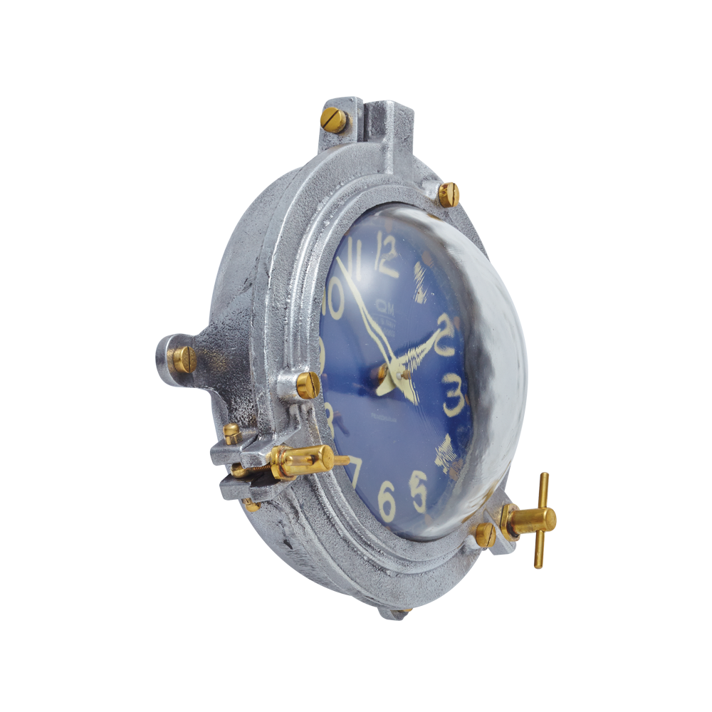 QUARTERMASTER WALL CLOCK BLUE - The Nifty Decor
