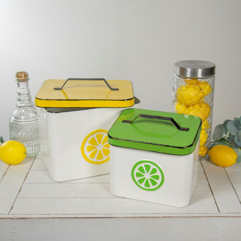 Metal Lemonade Canisters ( Set of 2 ) - The Nifty Decor