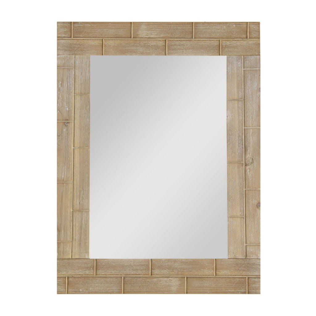 Wood mirror with wood frame - Bombay Mercantile