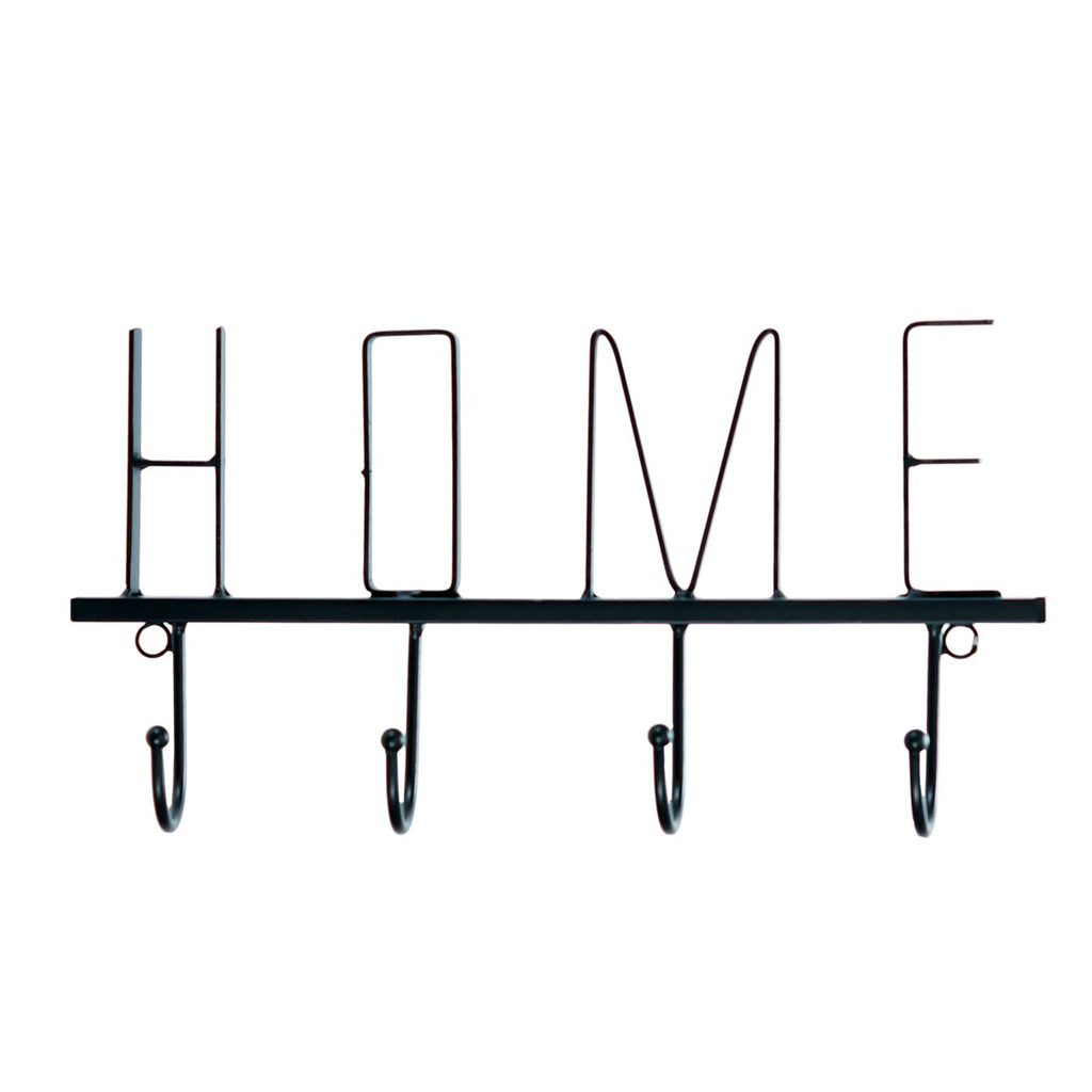 Metal Home Sign with Hooks - Bombay Mercantile