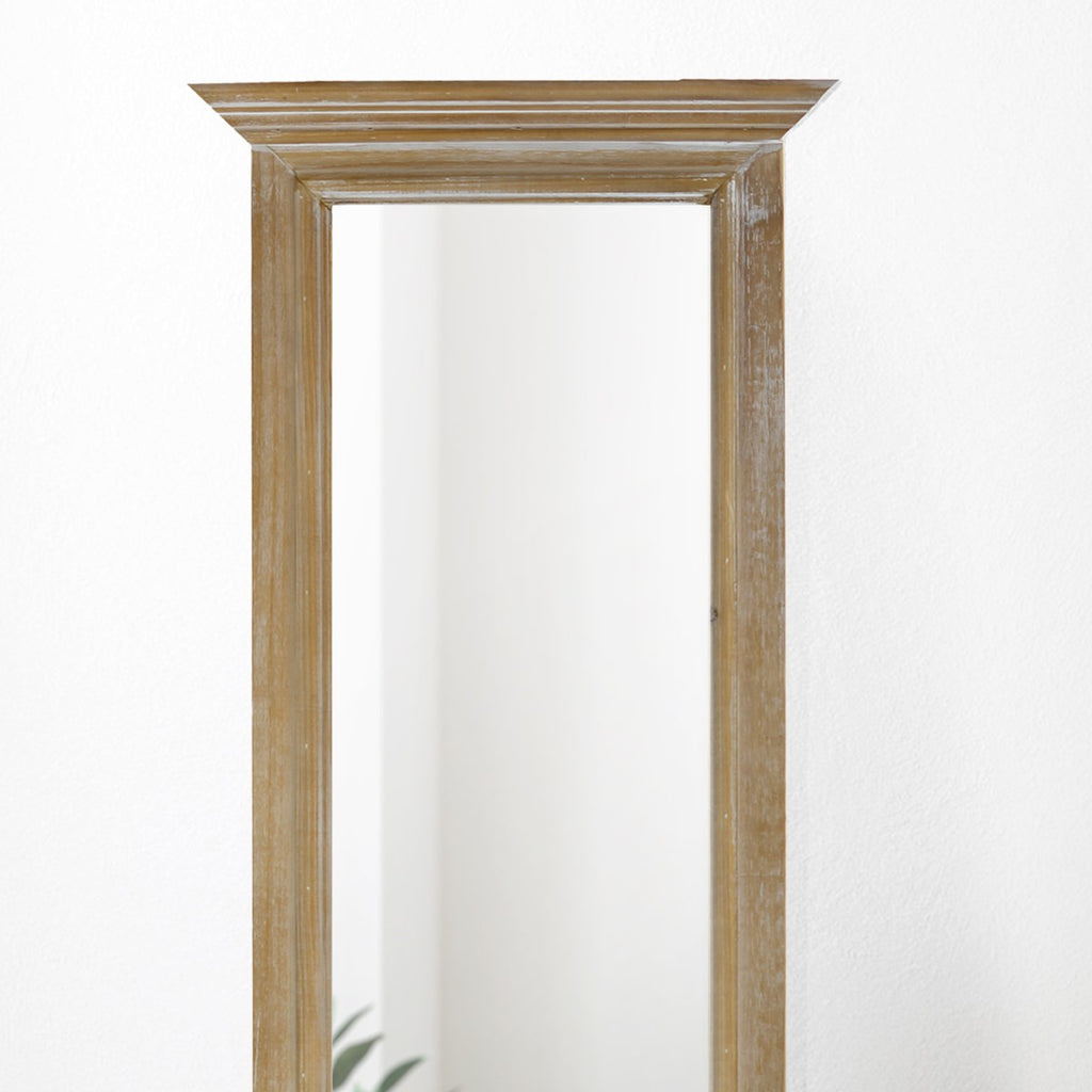 Wood framed mirror, Antique finish - Bombay Mercantile