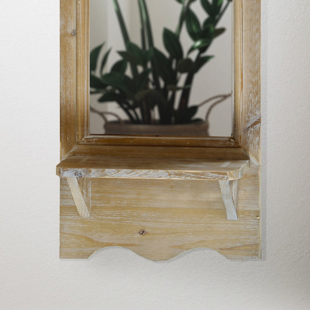 Wood framed mirror, Antique finish - Bombay Mercantile