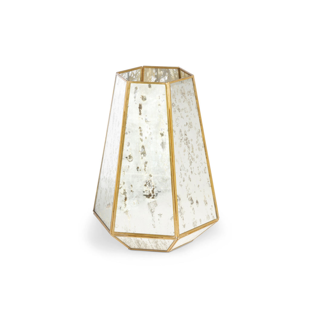 Pentagon Antique Mirrored Hurricane Medium - Bombay Mercantile