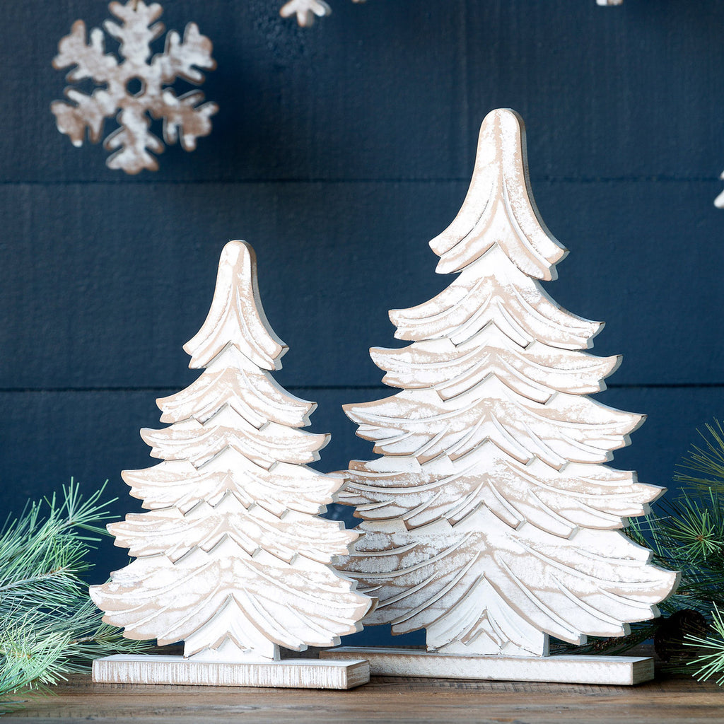 Wooden Carved Tabletop Tree - Bombay Mercantile