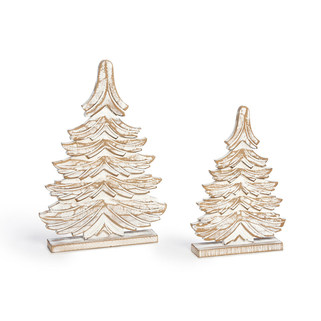 Wooden Carved Tabletop Tree - Bombay Mercantile