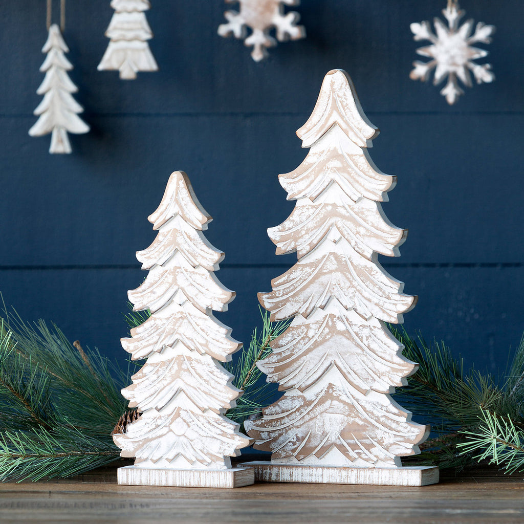 Wooden Carved Tabletop Tree - Bombay Mercantile