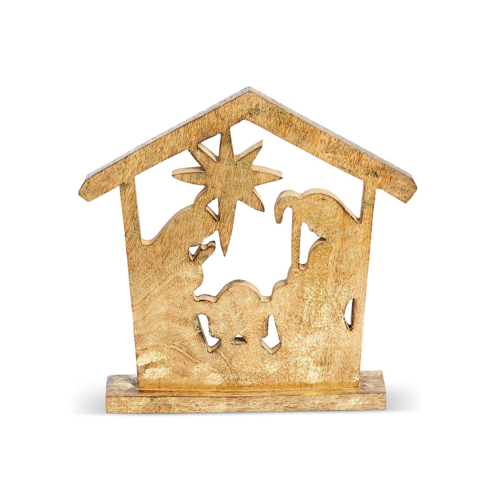 Wooden Carved Tabletop Nativity - Bombay Mercantile